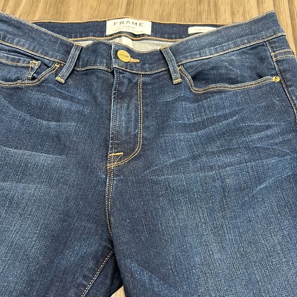 FRAME DENIM LE SKINNY DE JEAN DARKWASH SKINNY JEANS 32 - Picture 5 of 16